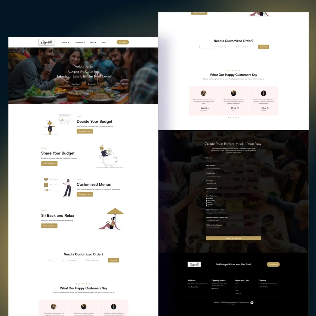 Corporate-Catering.ca COmplete Website Design